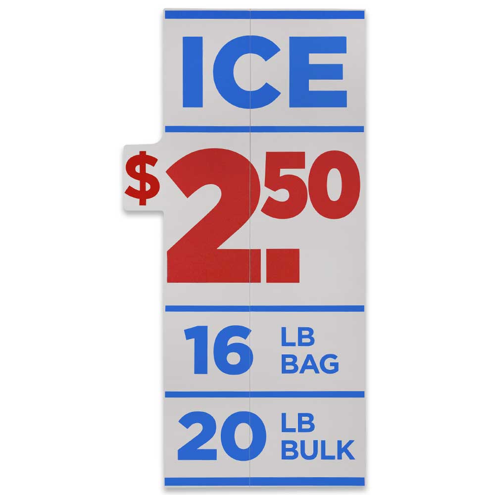 Ice Price & Weights For Bag & Bulk Decal
